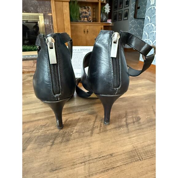 6/$25 Bella-Vita Leather Ankle Strap Pointed Toe Stiletto-DOUBLE WIDE - Picture 6 of 7